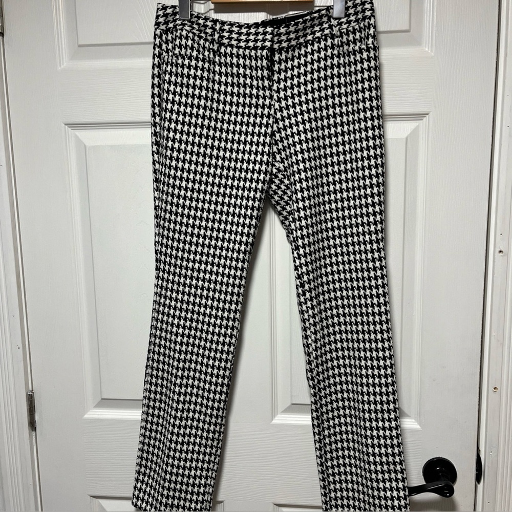 NWT Express columnist Slim pants 6r Black And White Hounds tooth Plaid $79 USD